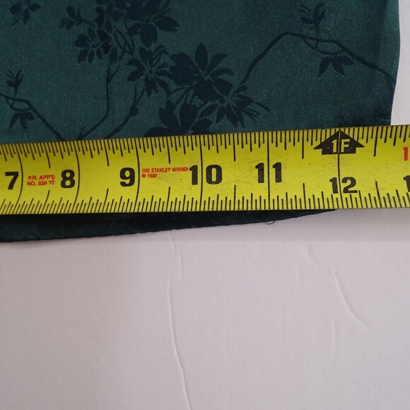 Shein Green Floral Pattern Crop Cami Tank Top Women Size S Adjust Straps FLAW - Picture 7 of 12